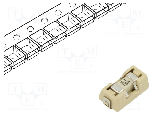 Fusível: Baixa Tensão, Retardado, 1,5a, 125vac, 125v, 125vdc, Smd