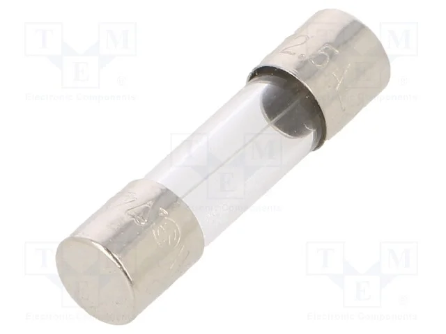 Fusível: Baixa Tensão, Retardado, 2,5a, 250vac, 5x20mm, Latão