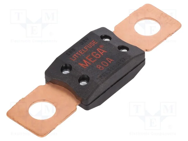 Fusível: Baixa Tensão, 80a, 32vdc, Parafuso M8, Automotivo, 68,6mm