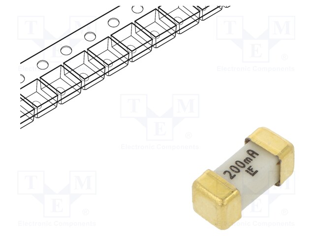 Fusível: baixa tensão, super-imediato, 200mA, 125.