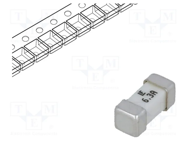 Fusível: baixa tensão, super-imediato, 6,3A, 125V.