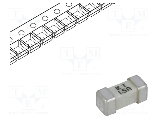 Fusível: baixa tensão, retardado, 1,5A, 125VAC, 1.