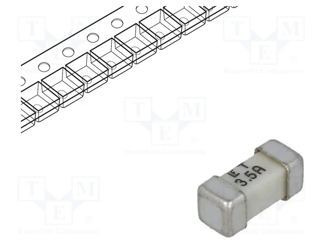 Fusível: baixa tensão, retardado, 3,5A, 125VAC, 1.