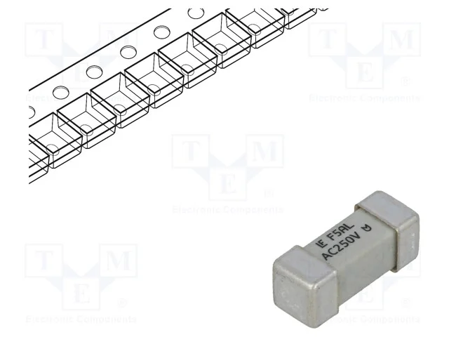 Fusível: baixa tensão, rápido, 5A, 250VAC, 250V, .