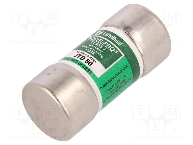 Fusível: Baixa Tensão, Retardado, 50a, 600vac, 300vdc, Industrial