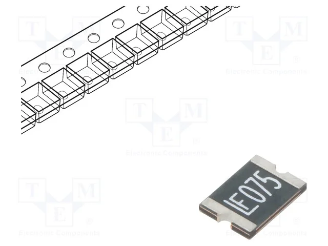 Fusível: de polímero PTC, rápido, 0,75A, 13,2V, 1.