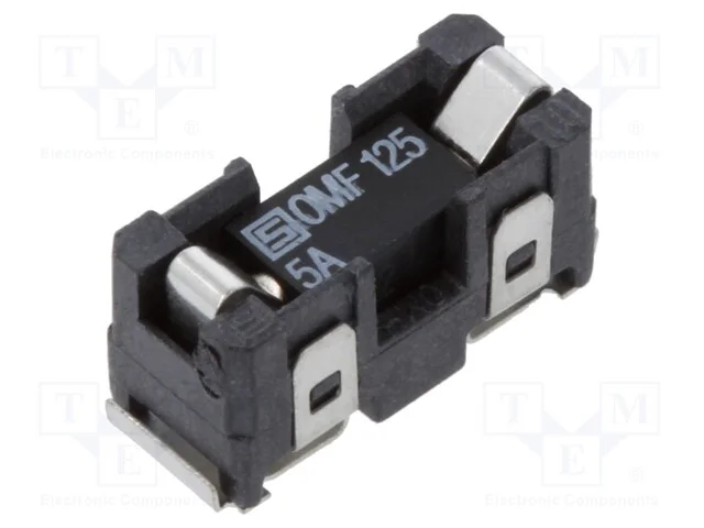 Tomada, fusíveis cilíndricos, SMT, -40÷85C, 5A, M.
