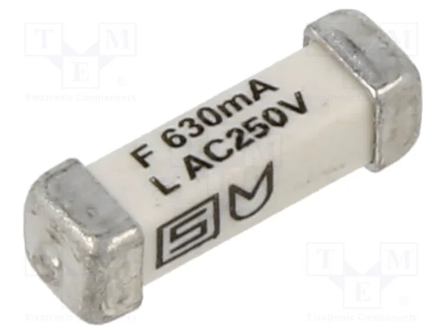 Fusível: baixa tensão, rápido, 630mA, 250VAC, 125.