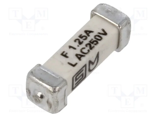 Fusível: baixa tensão, rápido, 1,25A, 250VAC, 125.