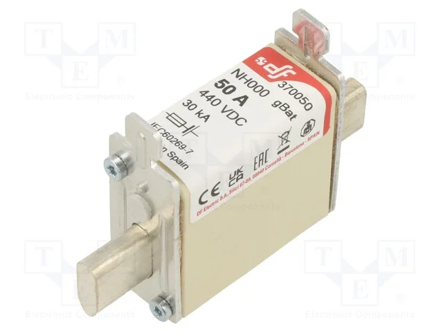 Fusível: Baixa Tensão, Gbat, 50a, 440vdc, Cerâmico,Industrial