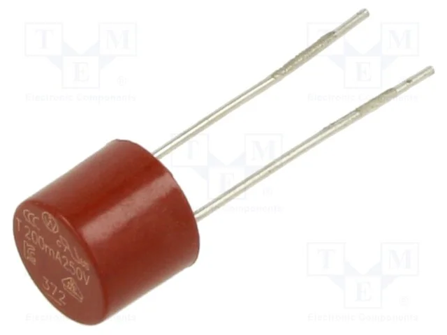 Fusível: Baixa Tensão, Retardado, 200ma, 250vac, Tht, Tr5, Cobre