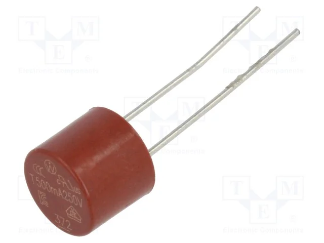 Fusível: Baixa Tensão, Retardado, 500ma, 250vac, Tht, Tr5, Cobre