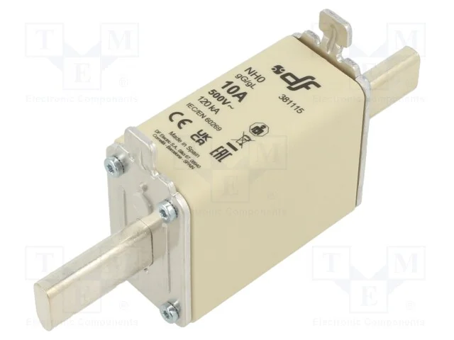 Fusível: Baixa Tensão, Gg, 16a, 500vac, 250vdc, Cerâmico, Nh0