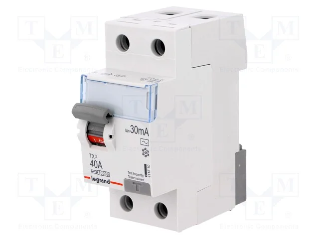 Interruptor de Corrente Diferencial, Inom: 40a, Polos: 2, 400vac