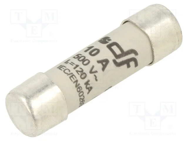 Fusível: Baixa Tensão, Gg, 10a, 500vac, 250vdc, 10,3x38mm