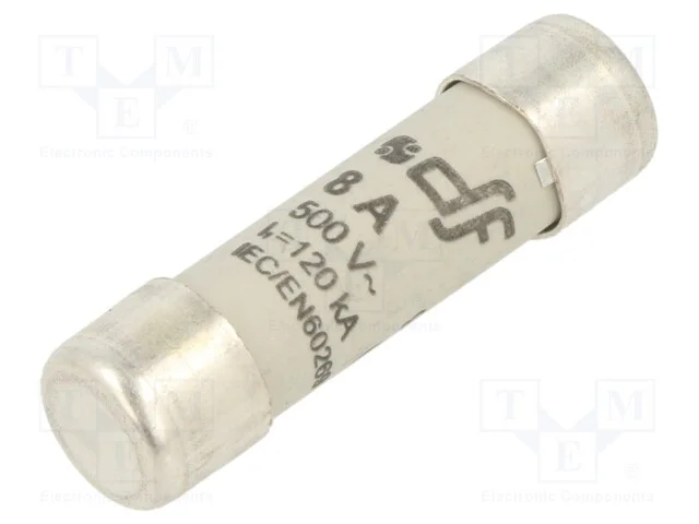 Fusível: Baixa Tensão, Gg, 8a, 500vac, 250vdc, 10,3x38mm