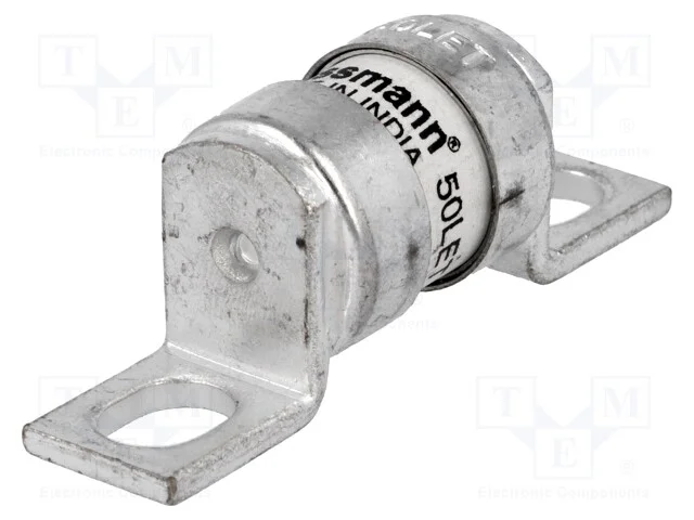 Fusível: Baixa Tensão, 50a, 240vac, 150vdc, Cerâmico,Industrial