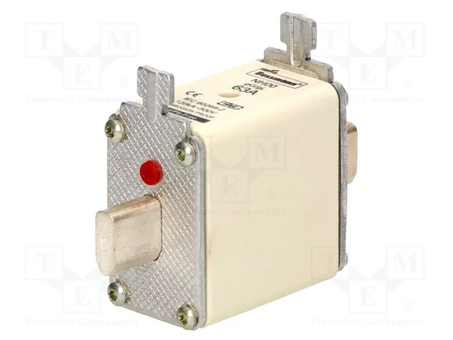 Fusível: Baixa Tensão, 63a, 500vac, 250vdc, Cerâmico,Industrial