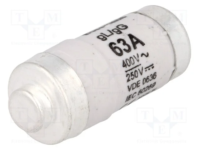 Fusível: Baixa Tensão, 63a, 400vac, 250vdc, Cerâmico,Industrial
