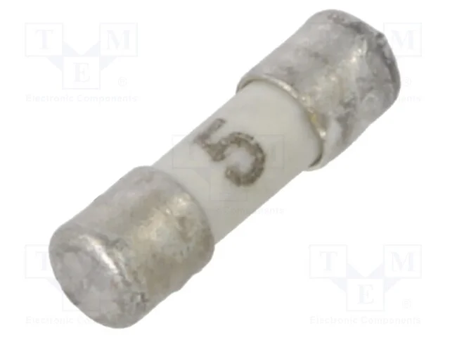 Fusível: baixa tensão, rápido, 5A, 63VAC, 125VDC,.