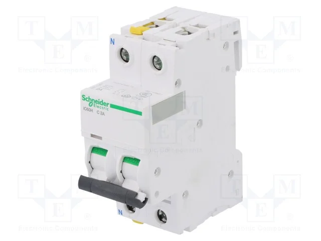 Disjuntor Contra Sobreintensidades, 400vac, Inom: 2a, Polos: 1+N