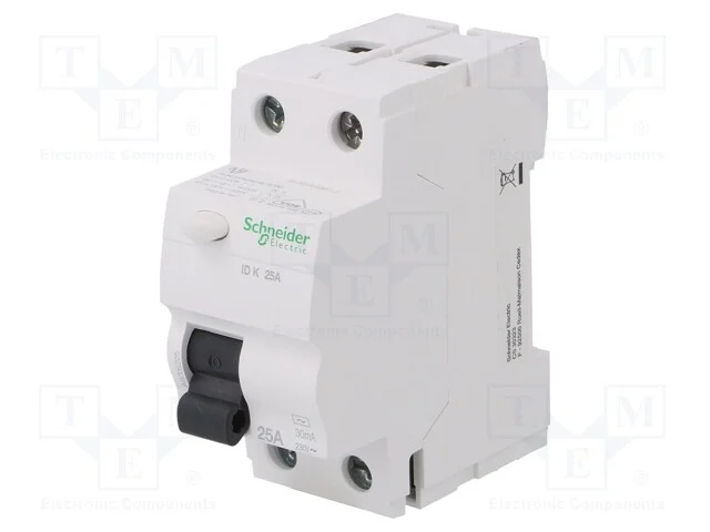 Interruptor de Corrente Diferencial, Inom: 25a, Polos: 2, 400vac