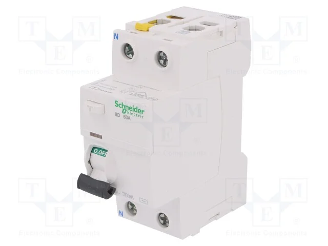 Interruptor de Corrente Diferencial, Inom: 63a, Polos: 2, 400vac
