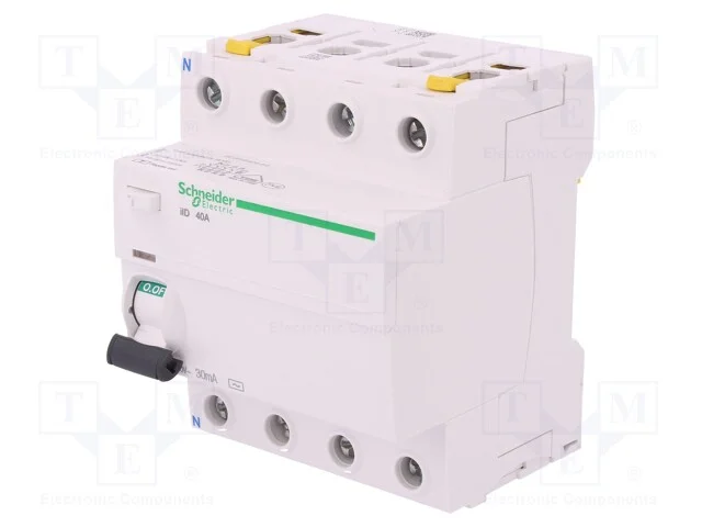 Interruptor de Corrente Diferencial, Inom: 40a, Polos: 4, 400vac