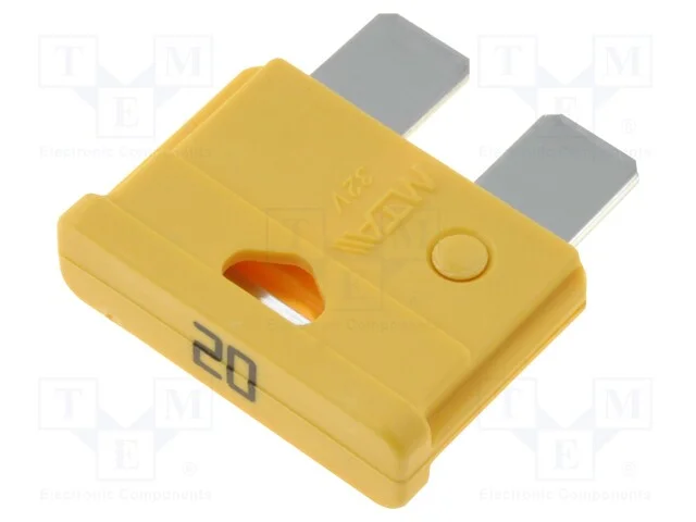 Fusível: baixa tensão, 20A, 32VDC, automotivo, 19.