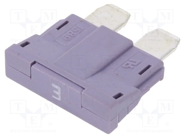 Fusível: baixa tensão, 3A, 250VAC, 58VDC, automot.