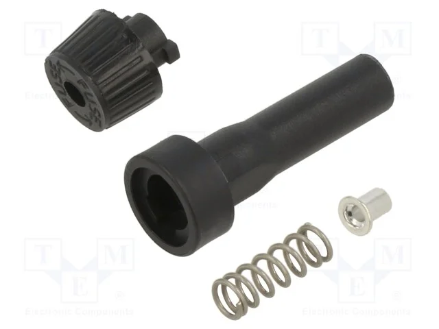 Tomada, Fusíveis Cilíndricos, 6,3x32mm, com Fio, Imax: 30a, Preta