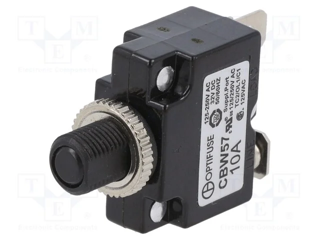 Fusível: Térmico, 10a, Imax: 1ka, 125v,250v, 32vdc,50vdc