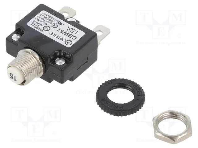 Fusível: Térmico, 15a, Imax: 1ka, 125v,250v, 32vdc,50vdc