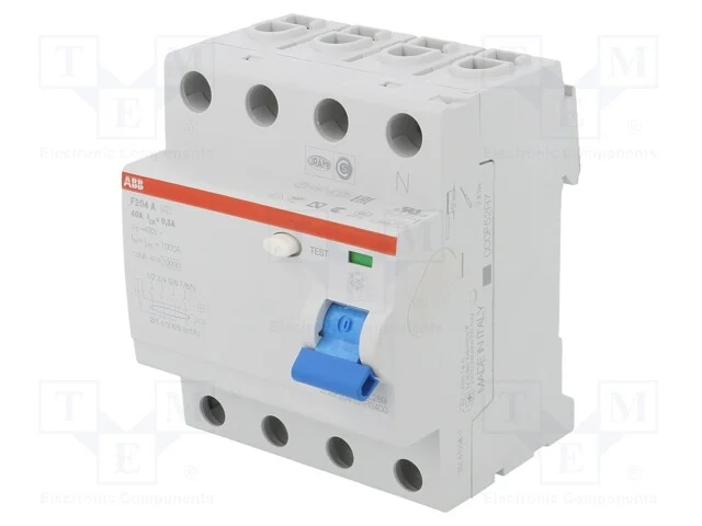 Interruptor de Corrente Diferencial, Inom: 40a, Polos: 4, 400vac
