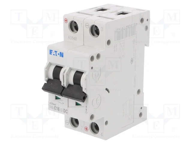 Disjuntor Contra Sobreintensidades, 250vdc, Inom: 16a, Polos: 2