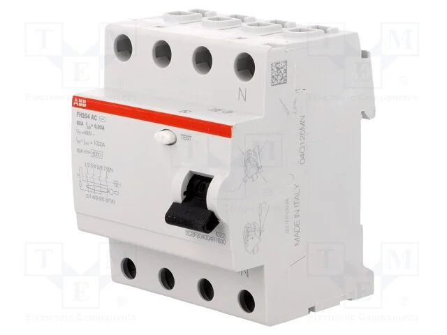 Interruptor de Corrente Diferencial, Inom: 63a, Polos: 4, Ip20