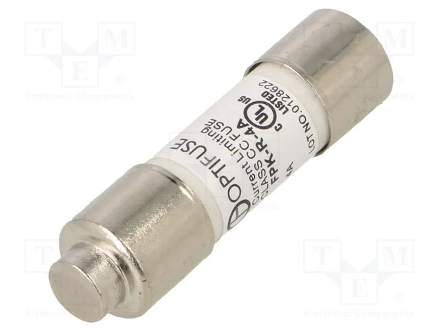 Fusível: Baixa Tensão, Rápido, 4a, 600vac, 600vdc, 10,4x38,1mm