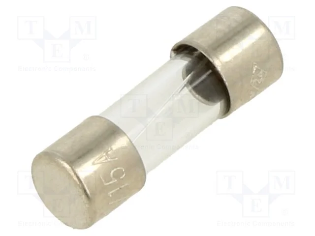 Fusível: Baixa Tensão, Rápido, 15a, 250vac, de Vidro, 5x15mm