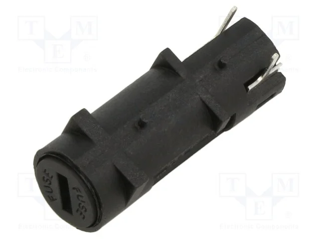 Tomada, Fusíveis Cilíndricos, 5x20mm, No Painel, Umax: 250v, Preta