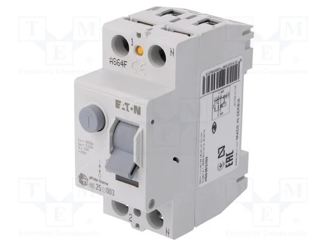 Interruptor de Corrente Diferencial, Inom: 25a, Polos: 2, Ip40