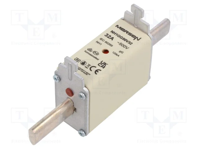 Fusível: Baixa Tensão, Gg, 32a, 500vac, 250vdc, Nh1