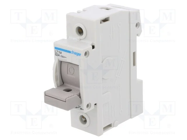 Interruptor de Fusível, D02, para Trilho Din, 63a, 400v, Polos: 1