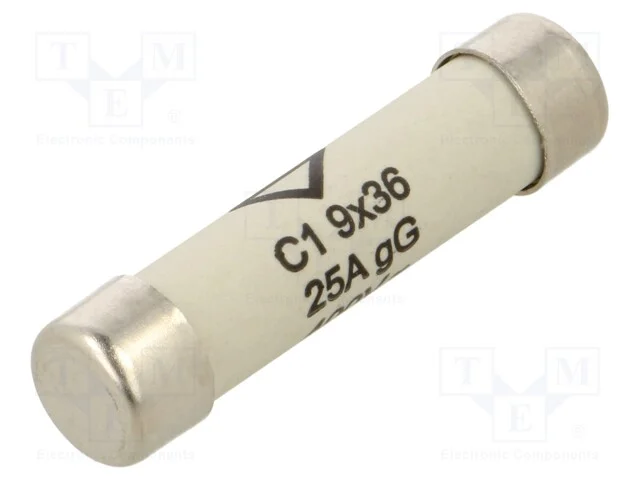 Fusível: Baixa Tensão, Gg, 25a, 400vac, Cilíndrico,Industrial