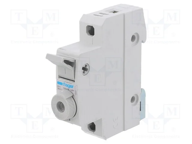 Interruptor de Fusível, 10x38mm, para Trilho Din, 20a, 400v