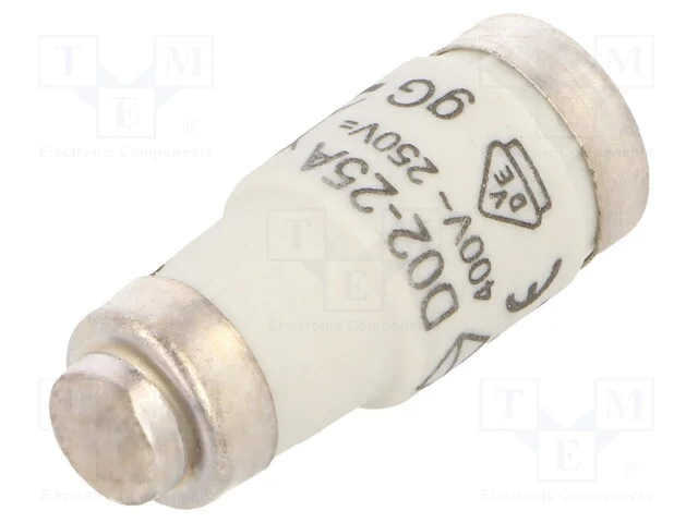 Fusível: Baixa Tensão, Gg,Retardado, 25a, 400vac, 250vdc, D02