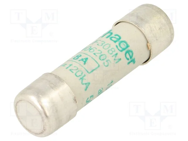 Fusível: Baixa Tensão, Am,Retardado, 8a, 500vac, 10x38mm