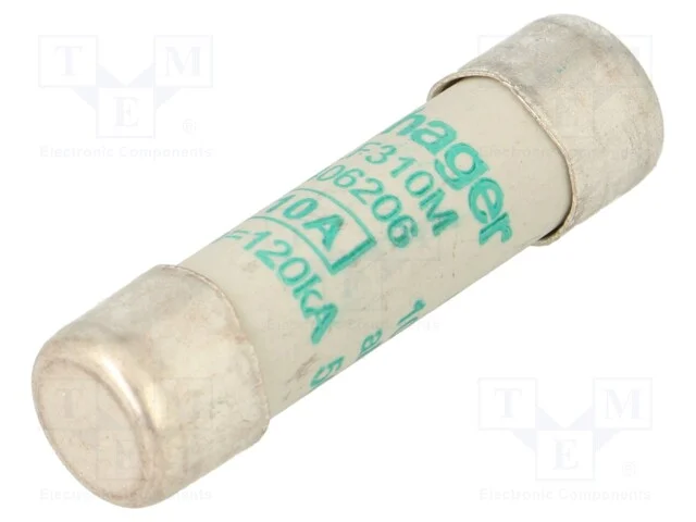 Fusível: Baixa Tensão, Am,Retardado, 10a, 500vac, 10x38mm
