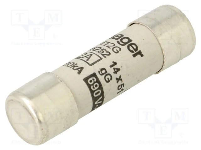 Fusível: Baixa Tensão, Gg, 12a, 690vac, Cilíndrico,Industrial
