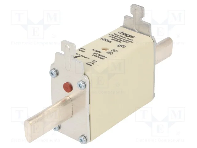 Fusível: Baixa Tensão, Gg, 100a, 500vac, Industrial, Nh1c