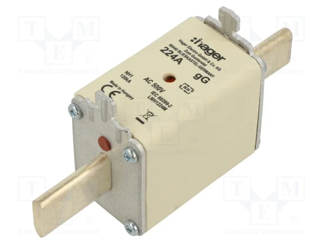 Fusível: Baixa Tensão, Gg, 224a, 500vac, Industrial, Nh1